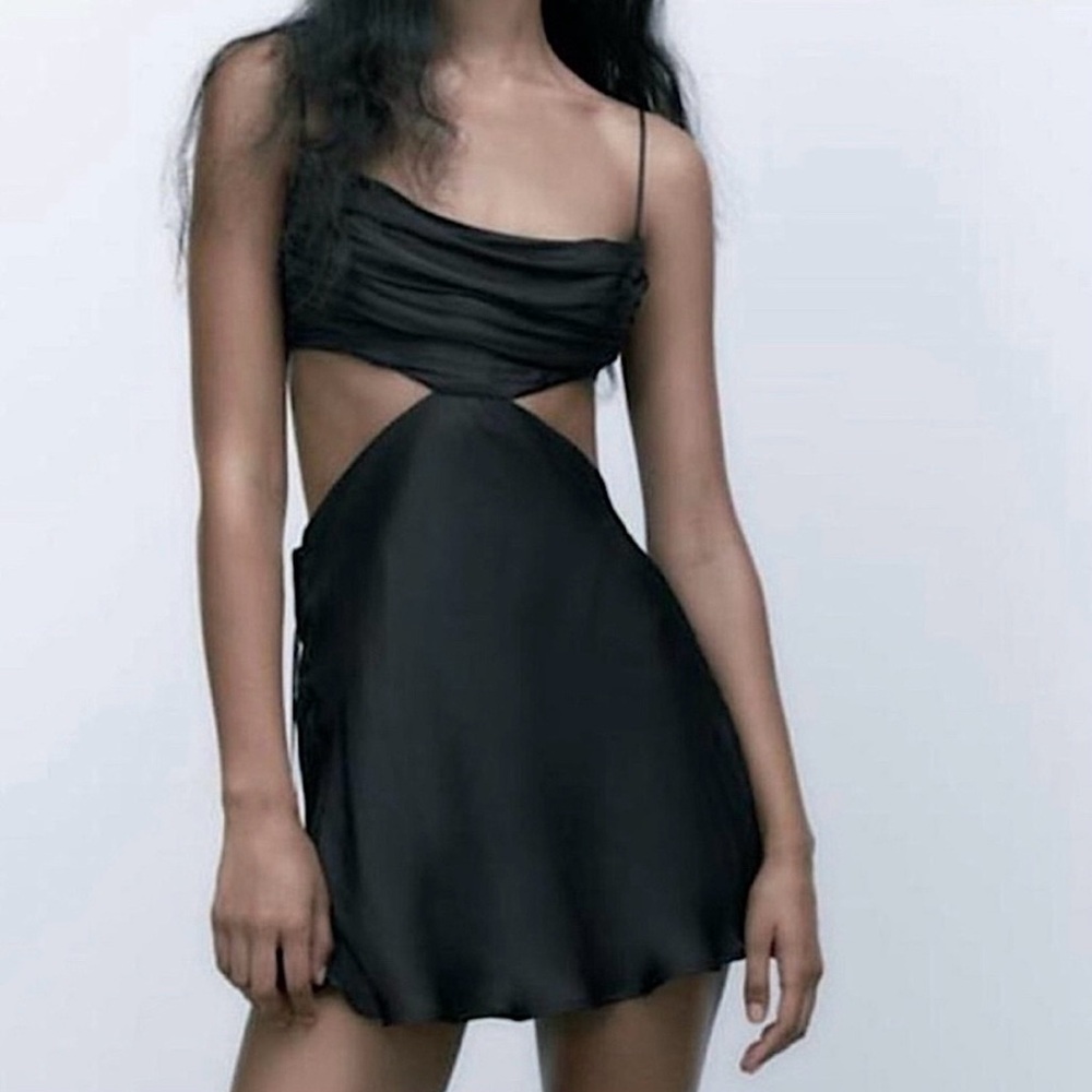 Zara Black Cut-Out Dress